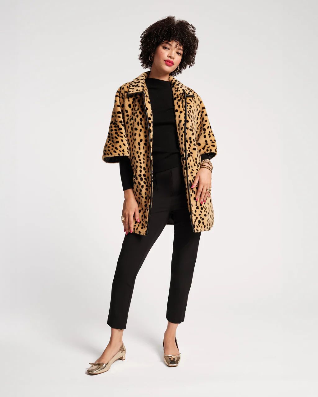 Nico Poncho Faux Fur Cheetah Print | Frances Valentine