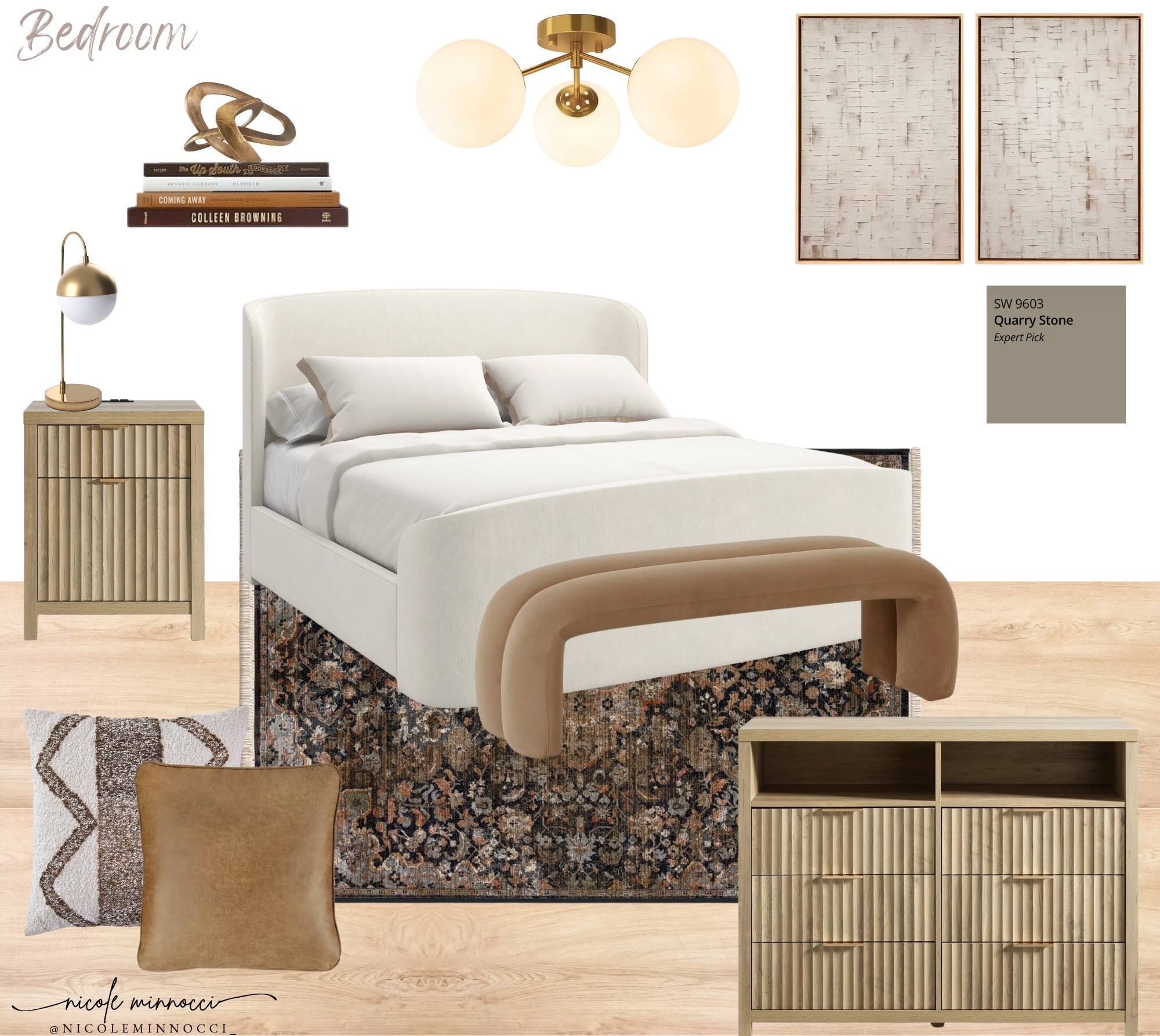 Warm neutral, modern bedroom design

#LTKselfcare #LTKHome #LTKmorningroutine