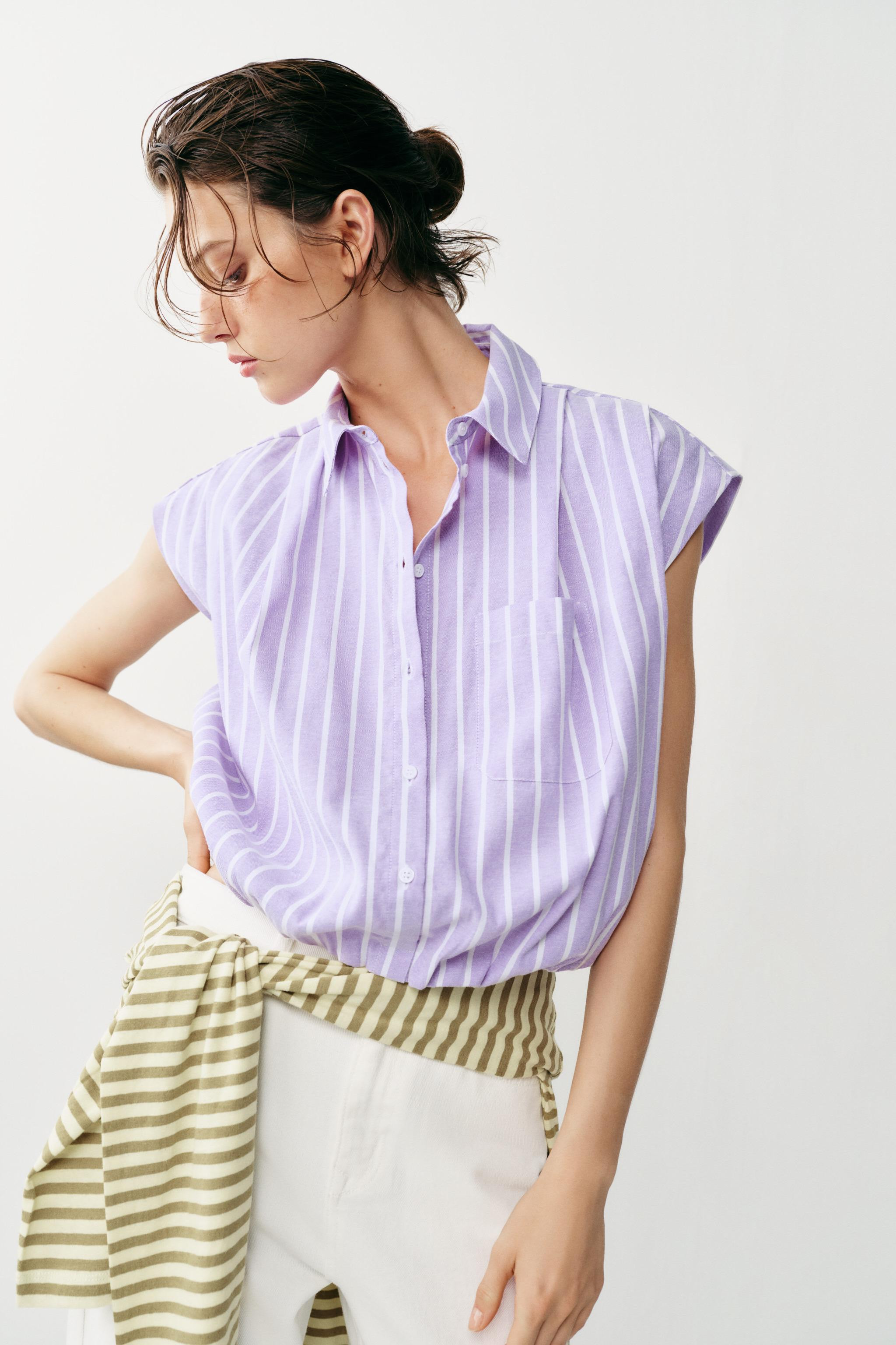SHORT STRIPED SHIRT | Zara US
