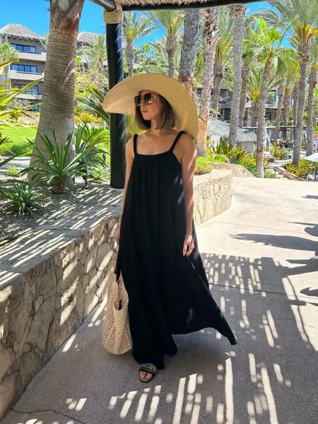 This oversized beach hat, Tularosa Revolve swimsuit coverup (xxs), Steve Madden slide sandals (sized up 1/2), and Anine Bing beach bag are perfect for a spring or summer vacation!

#LTKswim #LTKtravel #LTKstyletip