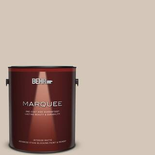 BEHR MARQUEE 1 gal. #MQ2-50 Gravelstone One-Coat Hide Matte Interior Paint & Primer 145001 | The Home Depot