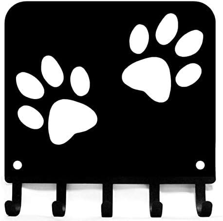 The Metal Peddler Paw Print Key Rack Hanger & Dog Leash Organizer - Small 6 inch Wide - Made in U... | Amazon (US)