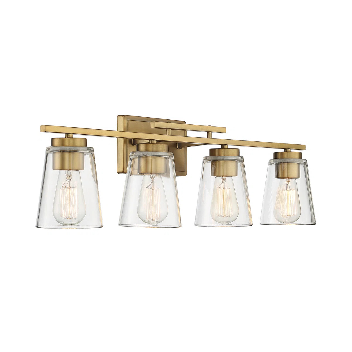 Averi 4-Light Dimmable Vanity light in Warm Brass | Wayfair North America