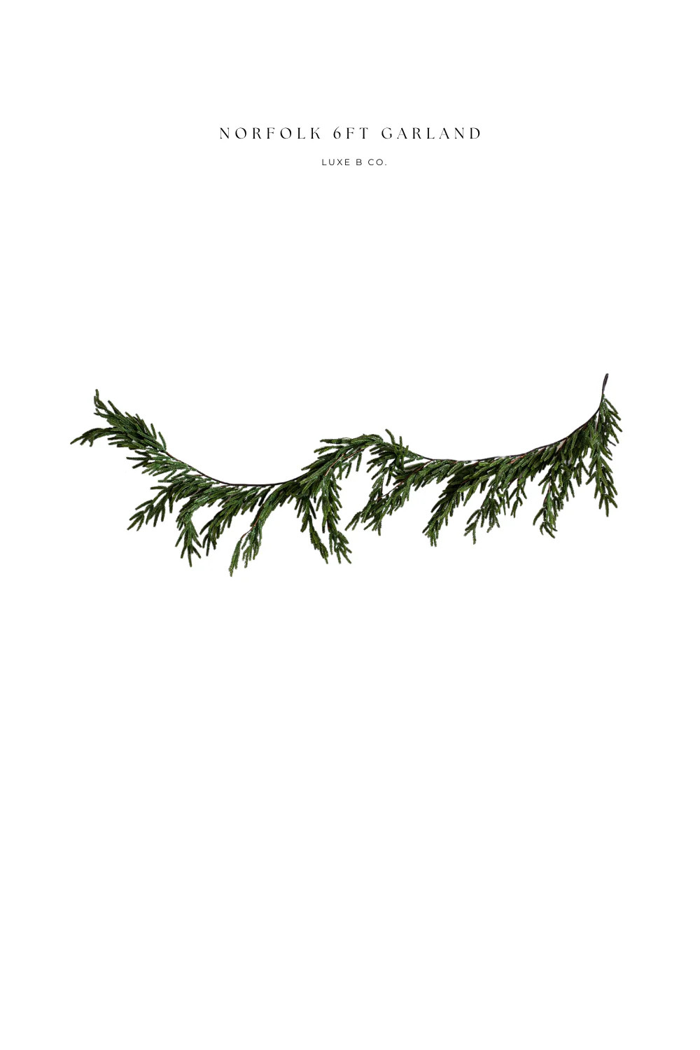 Norfolk Pine Garland Real Touch Fast Shipping Canada & USA | luxe bCO