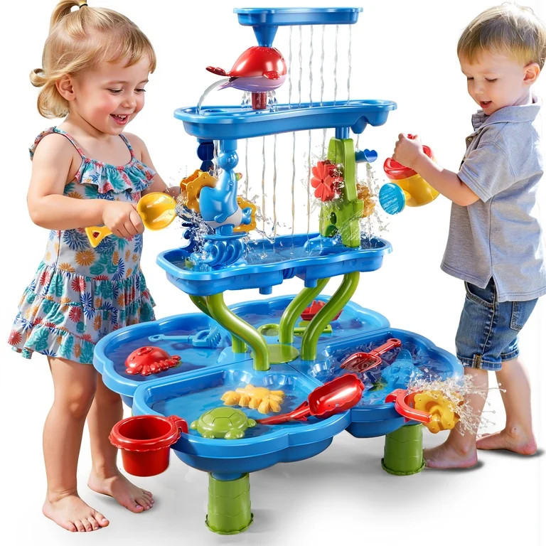 Dinosaur Planet Kids Sand Water Table 4-Tier Sand And Water Play Table Toys For Toddlers Kids, Ac... | Walmart (US)
