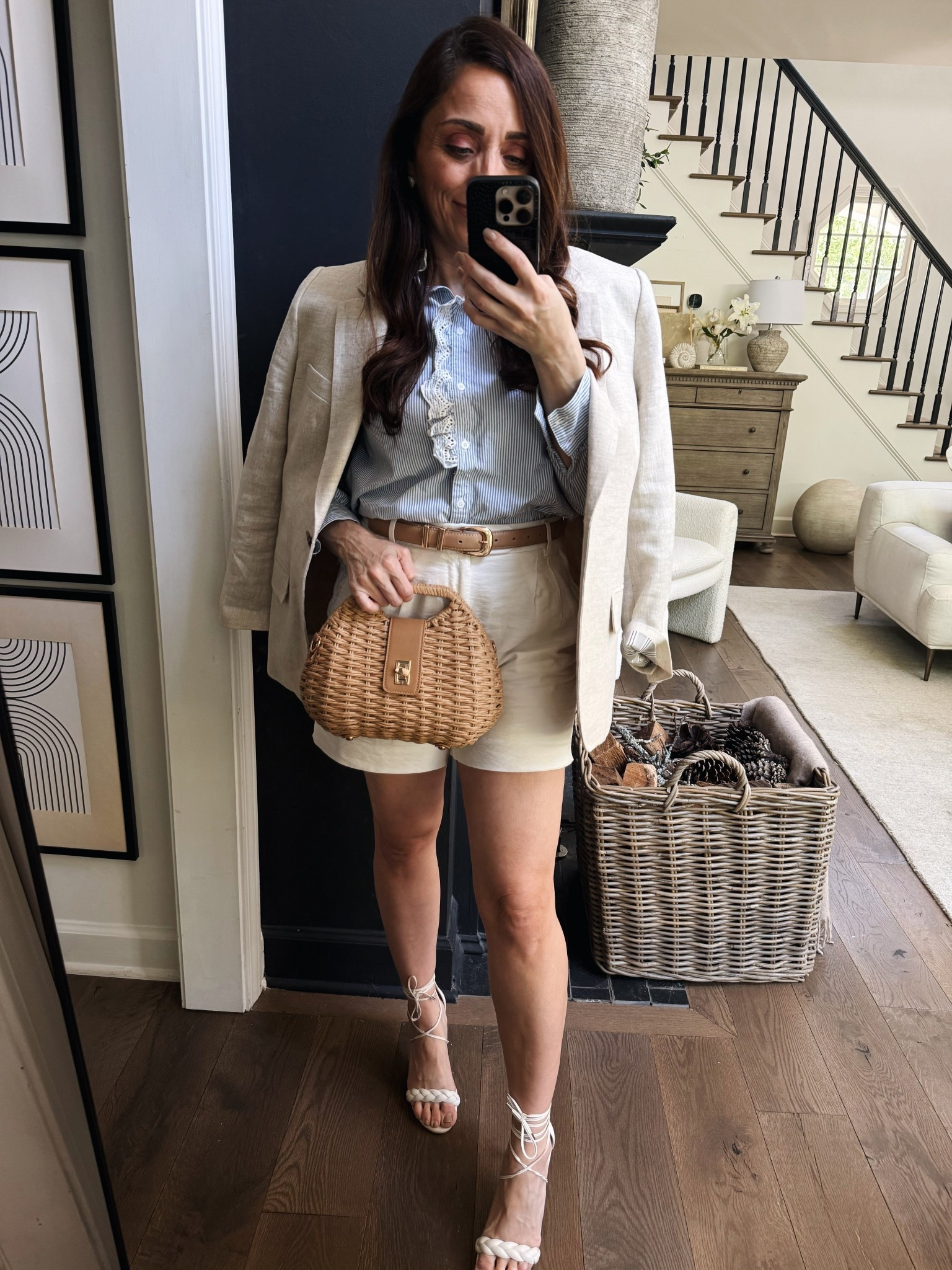 Little shopping date outfit! Eekk! Headed to pottery barn and Williams Sonoma! (The bag is sooo beautiful and it’s from Amazon!!)

#LTKootd #LTKdayinmylife #LTKSaleAlert