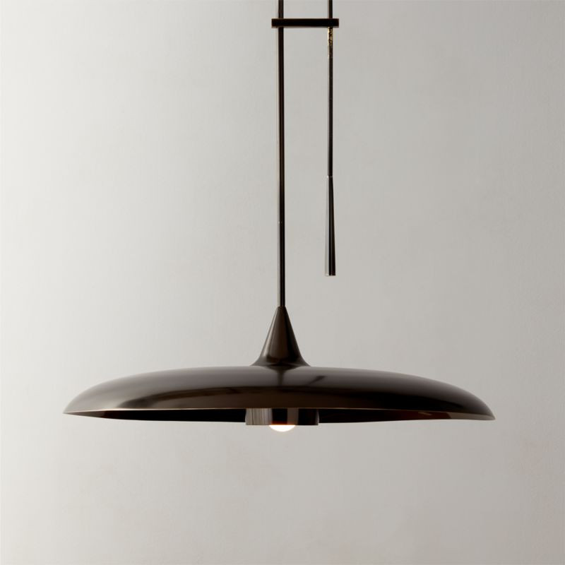 Brio Modern Blackened Brass Pendant Light + Reviews | CB2 | CB2