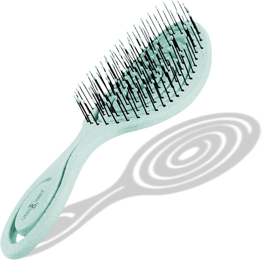 CHIARA AMBRA Spiral Haarbürste, Stroh, türkis Haarbürste ohne Ziepen, Entwirrbürste geeignet ... | Amazon (DE)