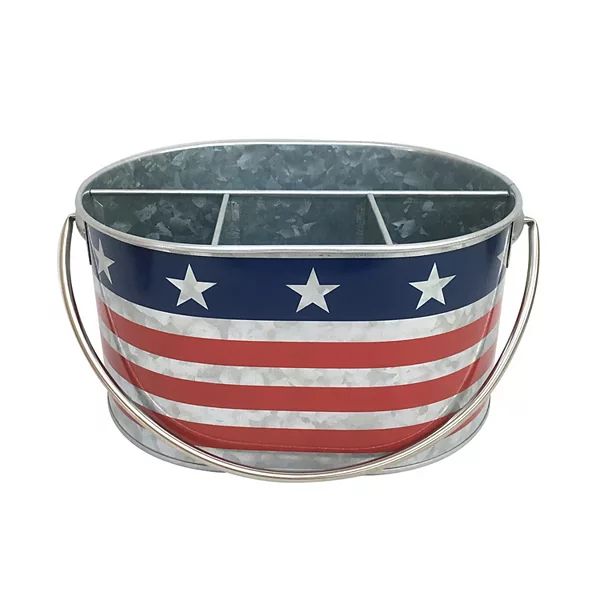 Celebrate Americana Together Galvanized Metal Silverware Caddy | Kohl's