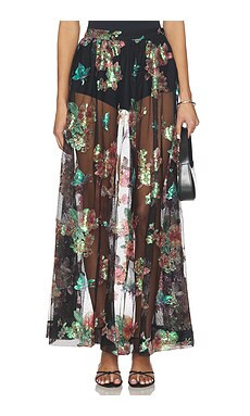 Free People Fioritura Maxi Skirt in Black from Revolve.com | Revolve Clothing (Global)
