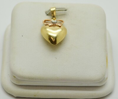 Pretty Little Heart 14K Gold Pendant w/ .0025 CT Diamond Accent #GOLD-3231  | eBay | eBay US