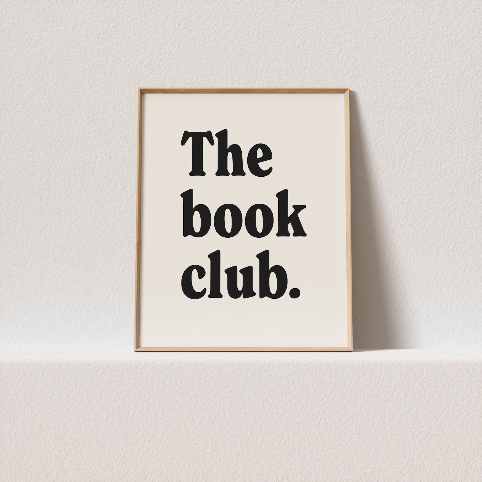 Retro print "The book club." Stunning typography, a must have for your gallery wall. A click away... | Etsy (US)
