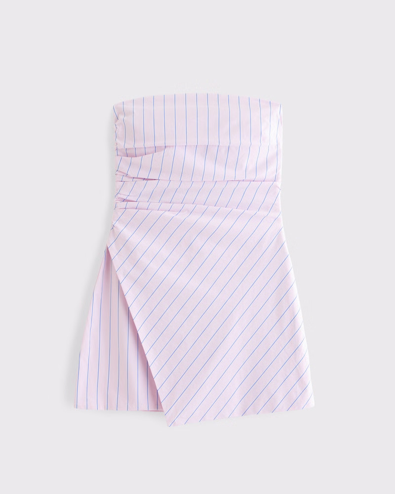Strapless Asymmetrical Mini Dress | Abercrombie & Fitch (US)