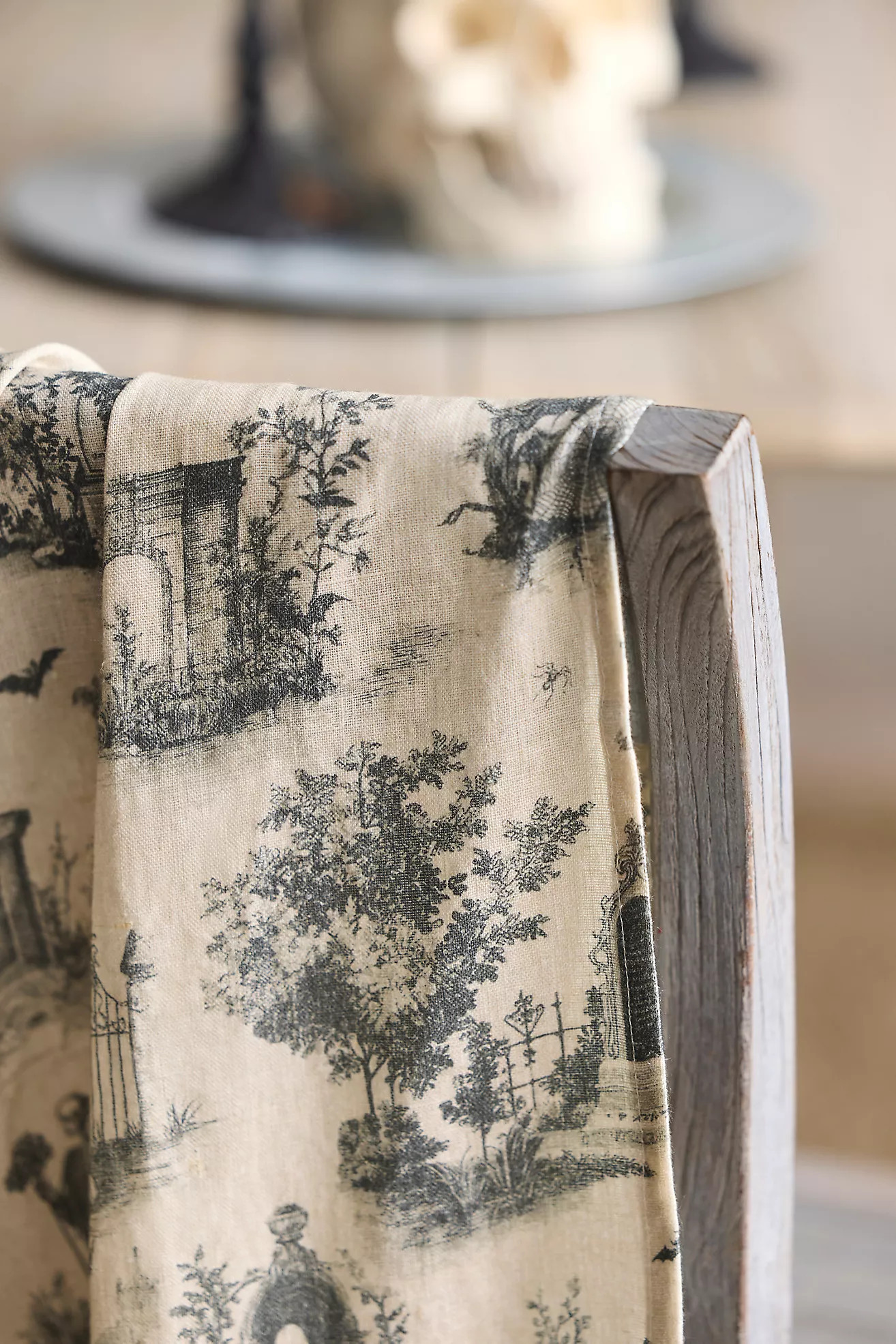 Halloween Toile Linen Dish Towel | Terrain
