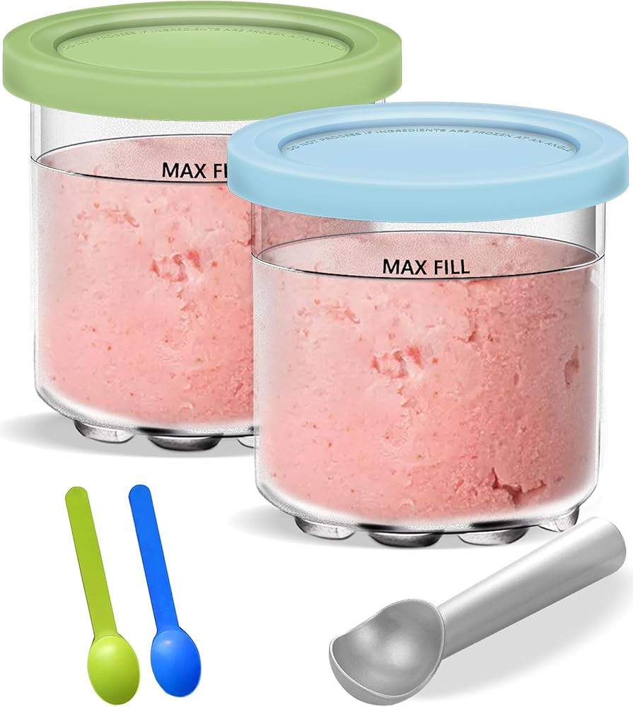 Gropecan 16oz Blue/Green Plastic Modern Food Storage Containers with Lids for Ninja NC299AMZ & NC... | Amazon (US)