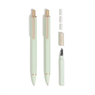 U Brands 2pk Cambria with Refills Soft Touch Olive | Target