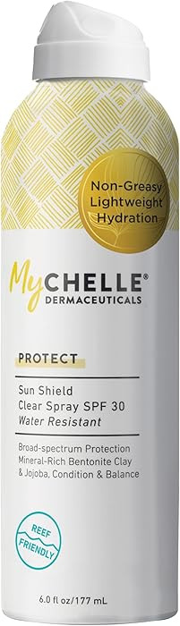 MyChelle Dermaceuticals Sun Shield Clear Spray SPF 30 (6 Fl Oz) - Liquid Zinc Sunscreen Spray wit... | Amazon (US)