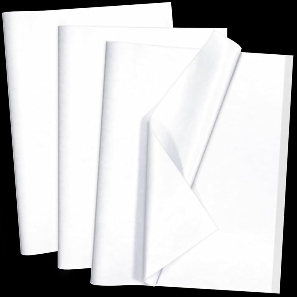 100 Sheets White Tissue Paper Artdly 14 x 20 Inches Recyclable White Wrapping Paper Bulk for Wedd... | Amazon (US)