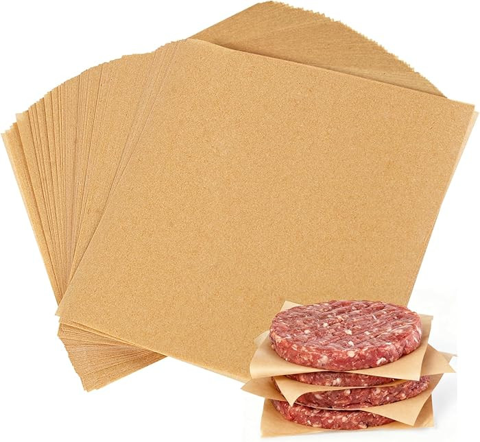 400PCS Patty Paper, 6x6 In Unbleached Parchment Paper Squares, Non-Stick Hamburger Patty Paper fo... | Amazon (US)