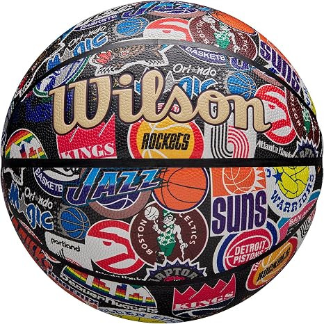 Wilson NBA All Team Series Basketball Synthetic Leather Rubber Ball No. 7/No. 3 Indoor/Outdoor | Amazon (US)