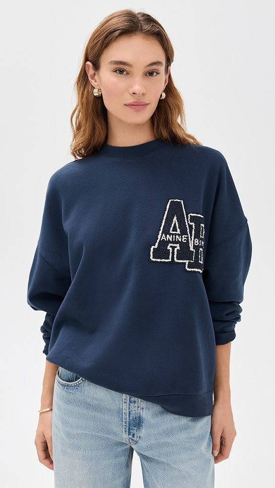 Miles Oversized Letterman  Sweatshirt | Shopbop