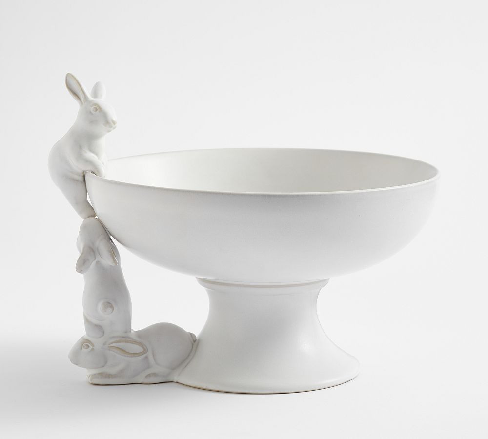 Rustic Bunny Stoneware Serving Bowl | Pottery Barn (US)