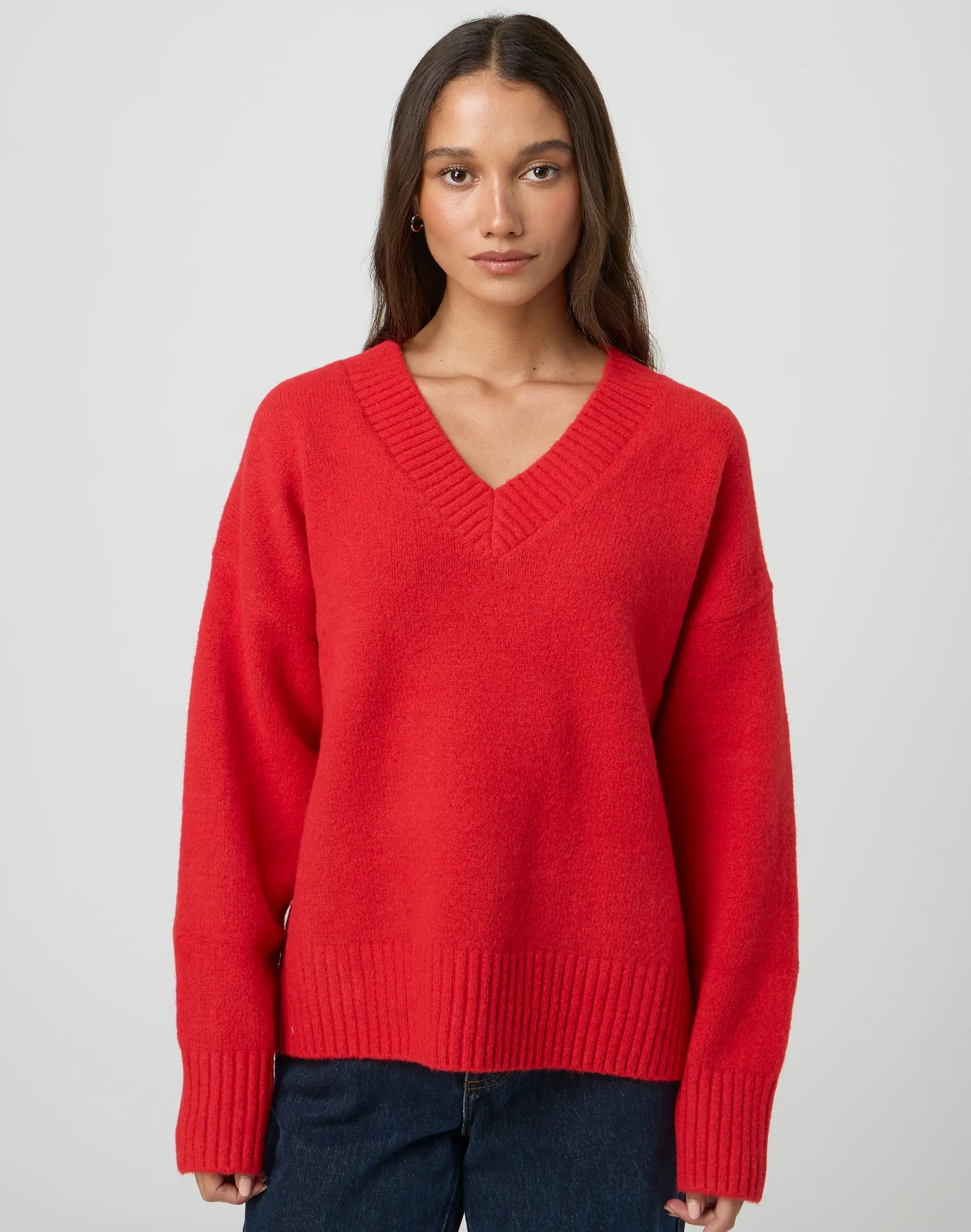 Cosy V Neck Knit Jumper | Glassons (Australia)