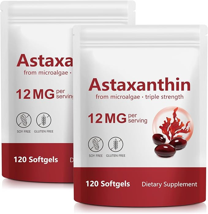 Xaarty 2Pack Premium Astaxanthin 12mg, Antioxidant Supplement for Eye, Joint, Skin Health,Microal... | Amazon (US)