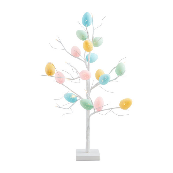 Mud Pie Easter Egg Light-Up Tree in White | Plastic | Mud Pie