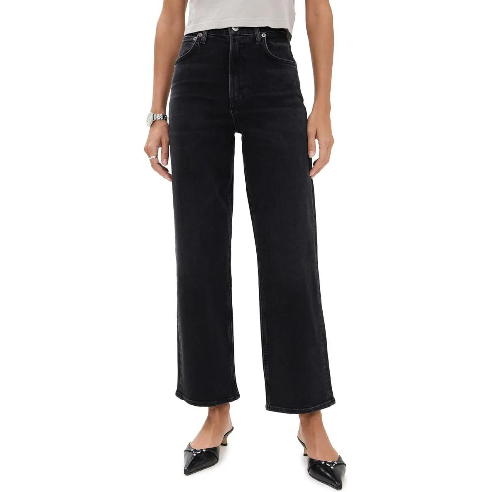 Agolde Women's Ren High-Rise Wide Leg Jeans, Hush | Shop Simon