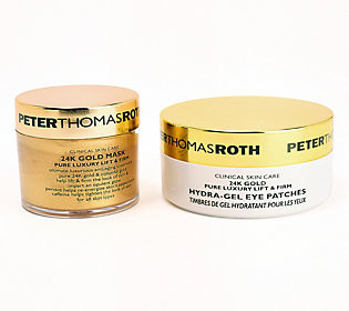 Peter Thomas Roth 24K Gold Eye Patches with 24K Gold Mask | QVC