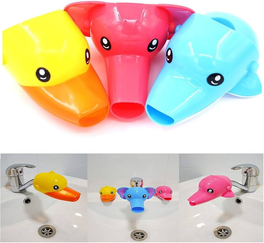 Faucet Extender for Kids, EVSOFMLF 3Pcs Faucet Cover Cartoon Faucet Extender Sink Hand Extender W... | Amazon (US)