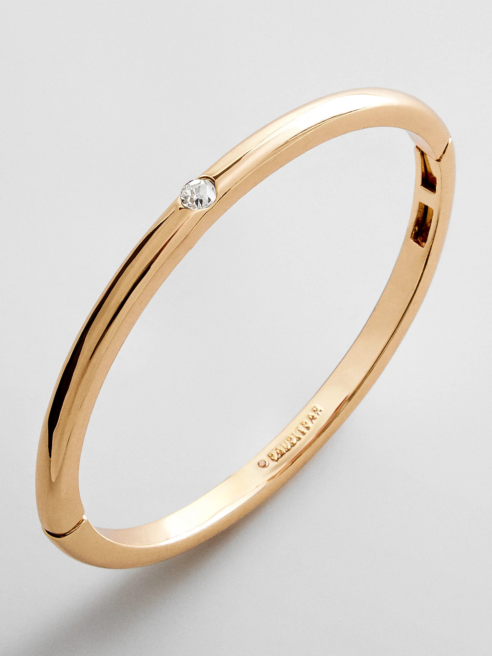 Nadia Classic Hinge Bangle - Classic Thin Gold Single Bezel | BaubleBar