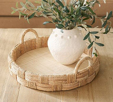 Checkered Basket Weave Tray | Pottery Barn (US)