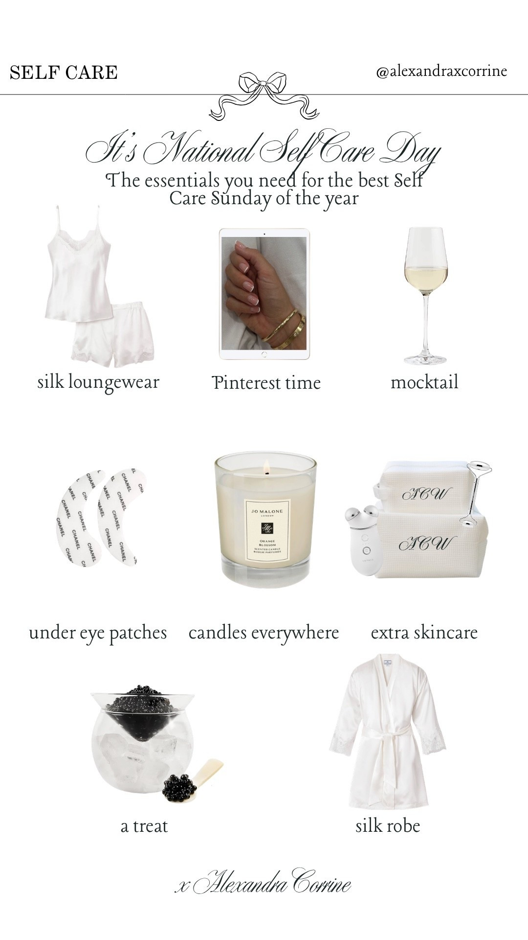 It’s national self care day 🍸 the essentials you need for the best self care Sunday of the year 🤍

Self care Sunday, self care and beauty essentials, chic elegant aesthetic, skincare, body care, nails

#LTKselfcare #LTKBeauty