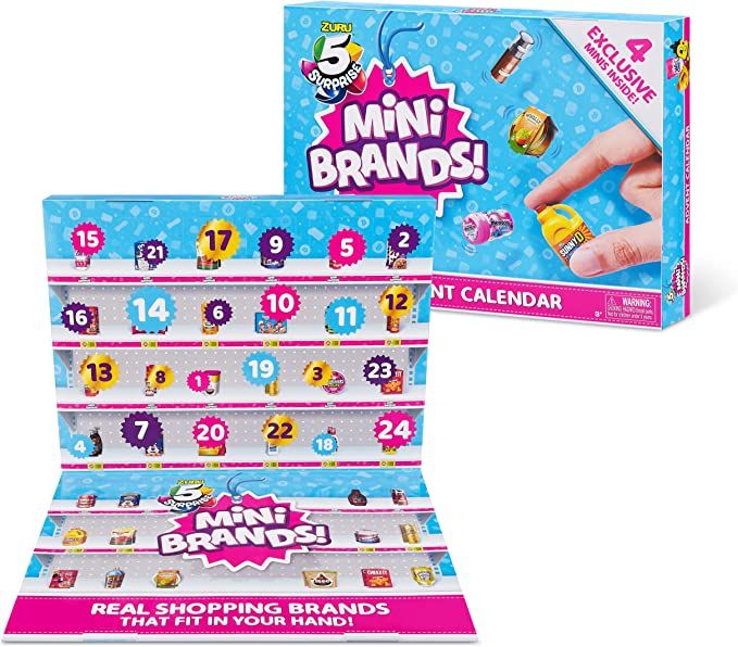 5 Surprise Mini Brands Limited Edition 24 Surprise Pack Advent Calendar by ZURU with 4 Exclusive ... | Amazon (US)