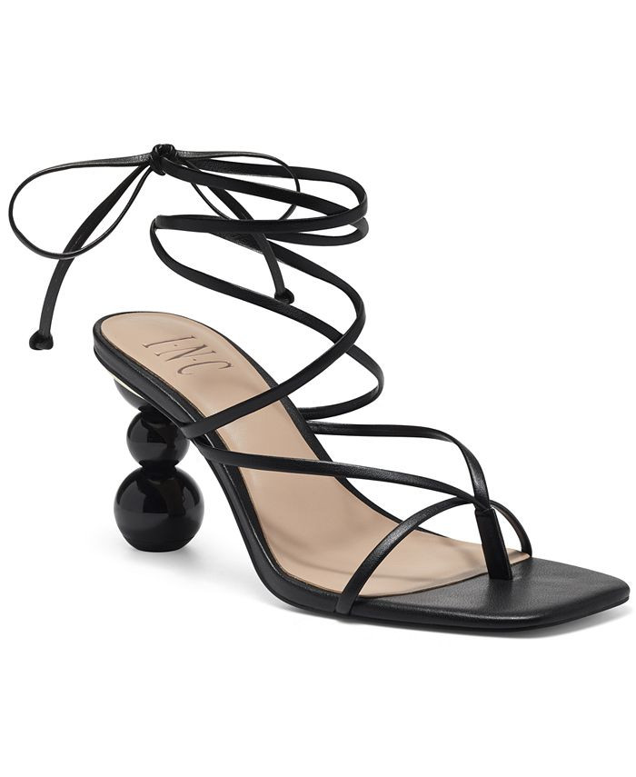 INC International Concepts Lillias Lace-Up Sandals, Created for Macy's & Reviews - Sandals - Shoe... | Macys (US)