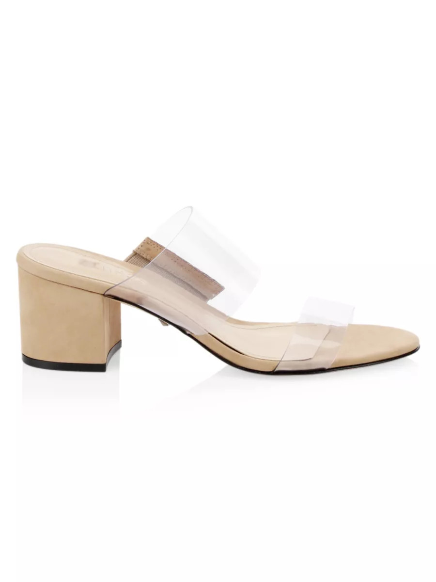 Victorie Vinyl & Suede Mules | Saks Fifth Avenue