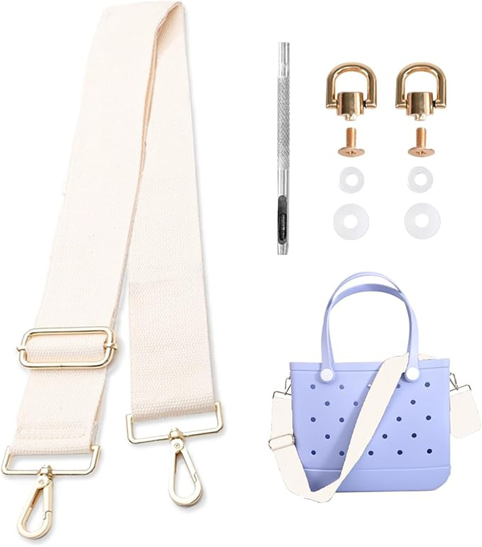 Canvas Bag Strap for Bogg Bag Accessories, 2" Width 28-52" Length Adjustable Canvas Strap for Bea... | Amazon (US)