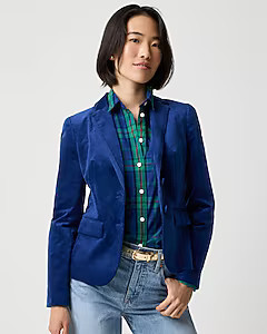 Petite velvet schoolboy blazer | J.Crew Factory