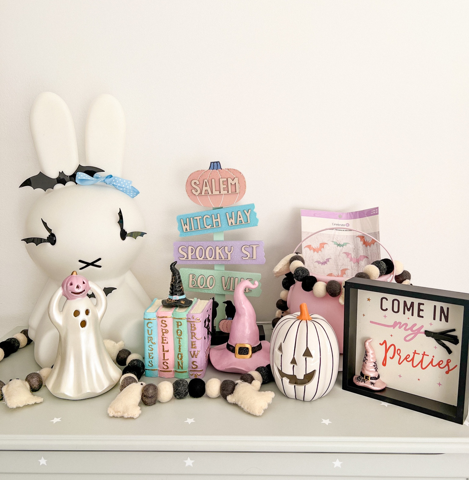 Pink Halloween decor, pastel Halloween decor.

#LTKfindsunder100 #LTKHalloween #LTKsalealert