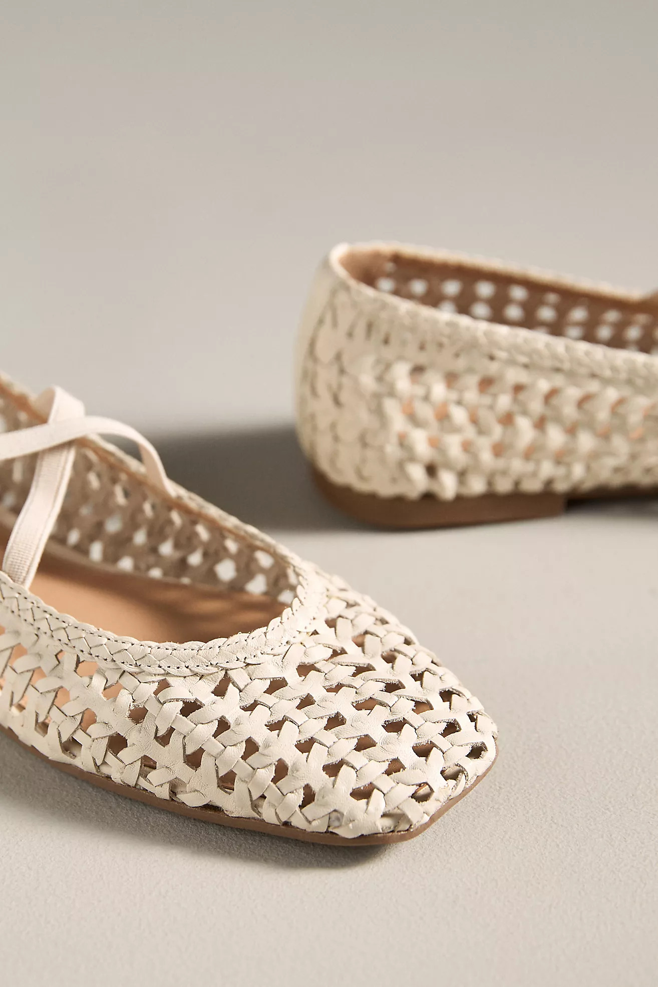 By Anthropologie Woven Leather Ballet Flats | Anthropologie (US)
