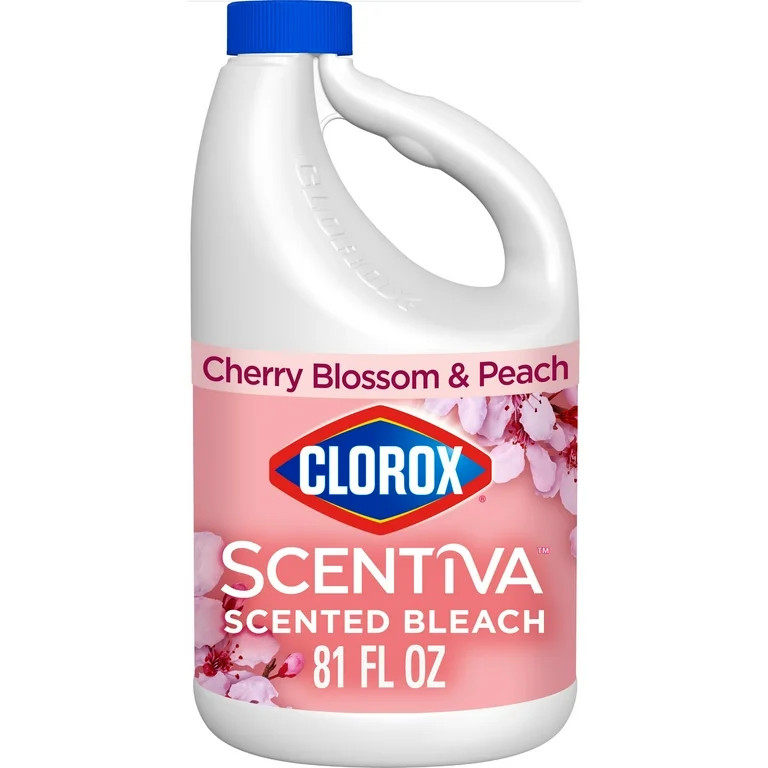 Clorox Scentiva Scented Bleach, Cherry Blossom and Peach, 81 Fluid Ounces - Walmart.com | Walmart (US)