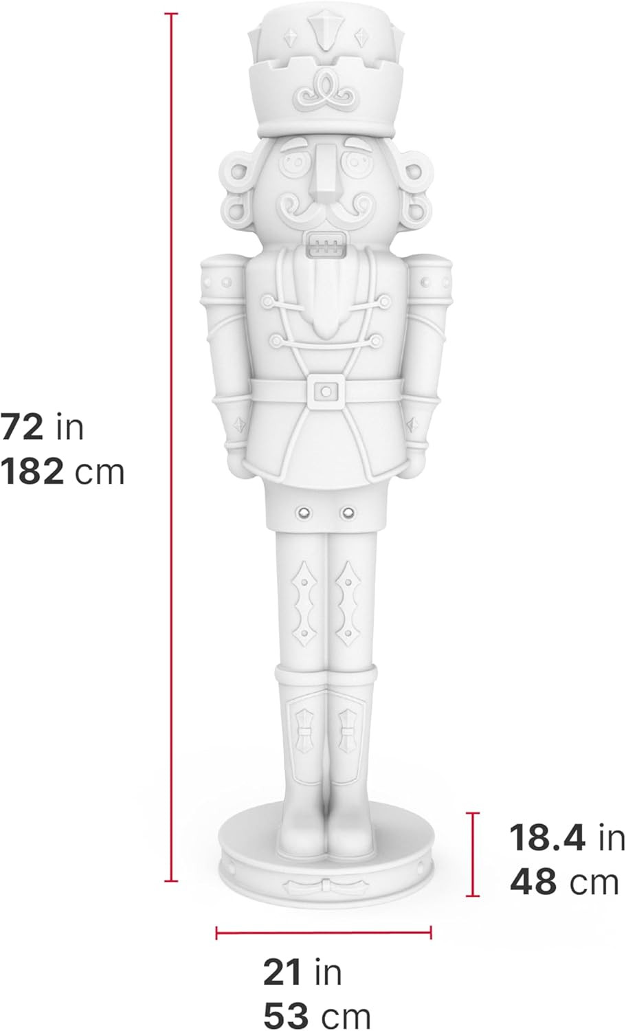 Step2 Nutcracker Prince Holiday DIY Décor, 6-Foot Tall (1.8m) Plastic Statue with Festive Center... | Amazon (US)