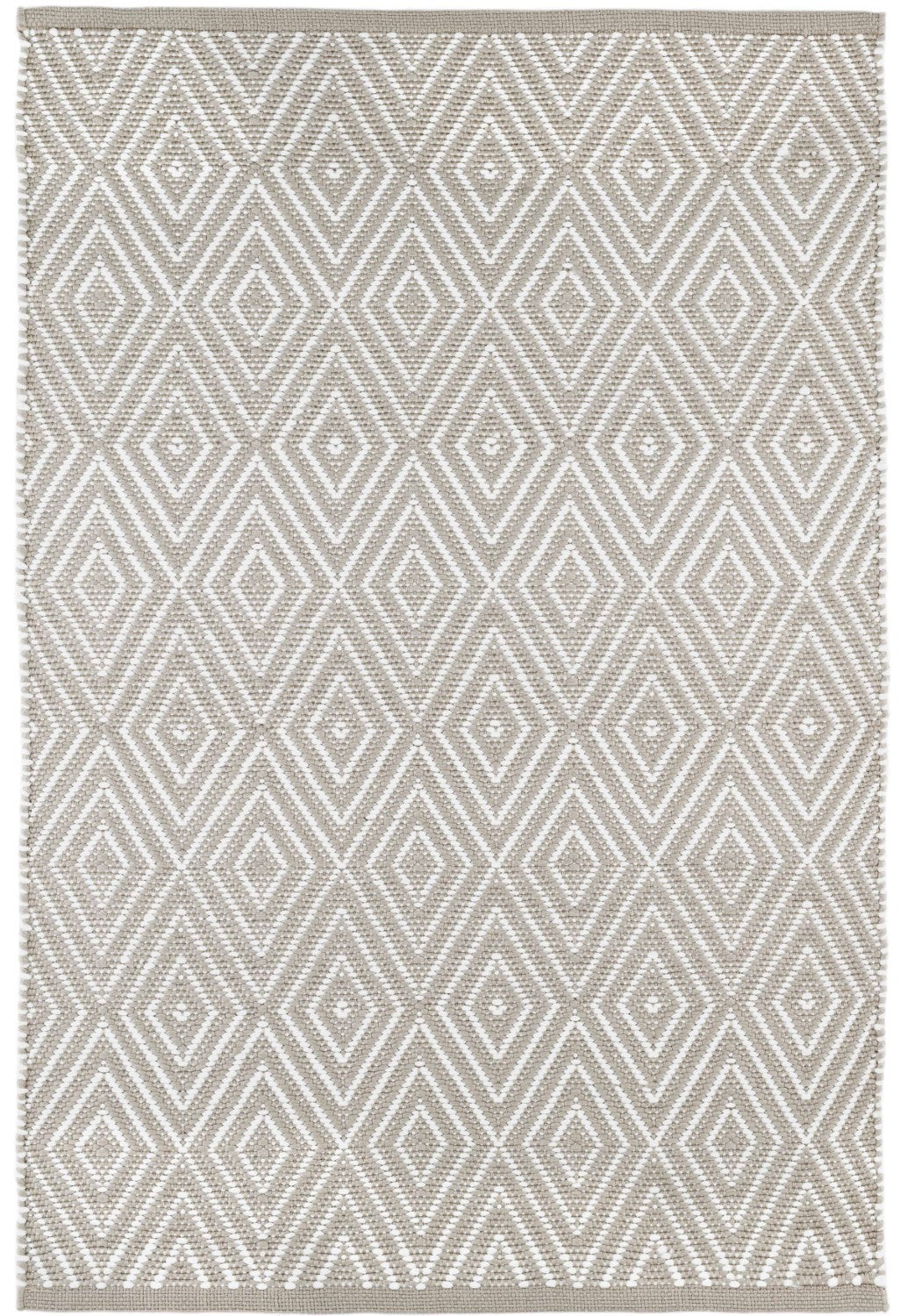 Diamond Platinum & White Indoor/Outdoor Rug | Burke Decor