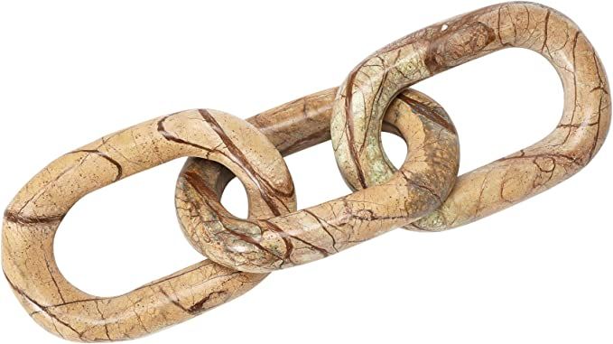 Creative Co-Op Decorative Marble Chain, Variegated Brown Tones | Amazon (US)