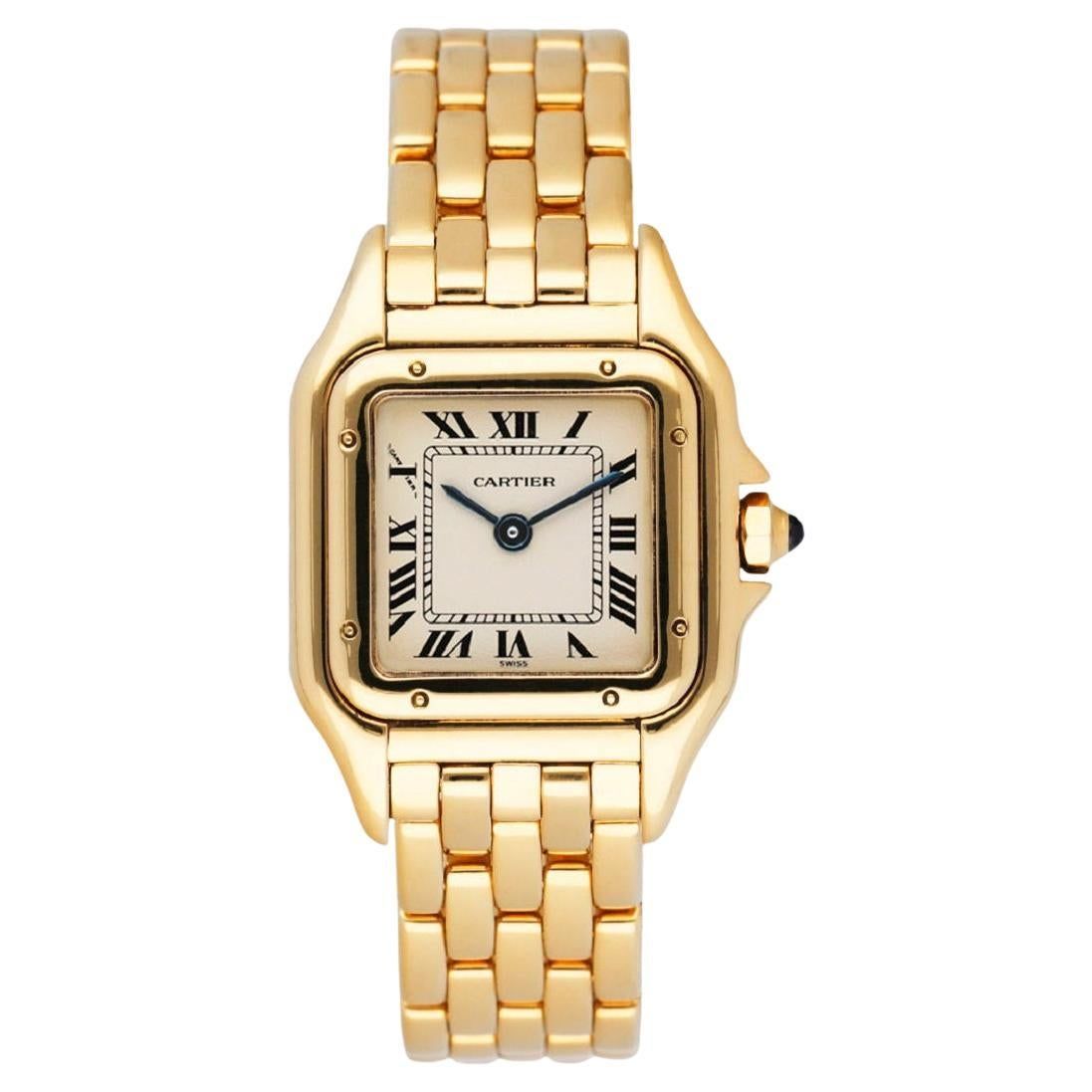 Cartier Panthere 1070 18K Yellow Gold Ladies Watch | 1stDibs