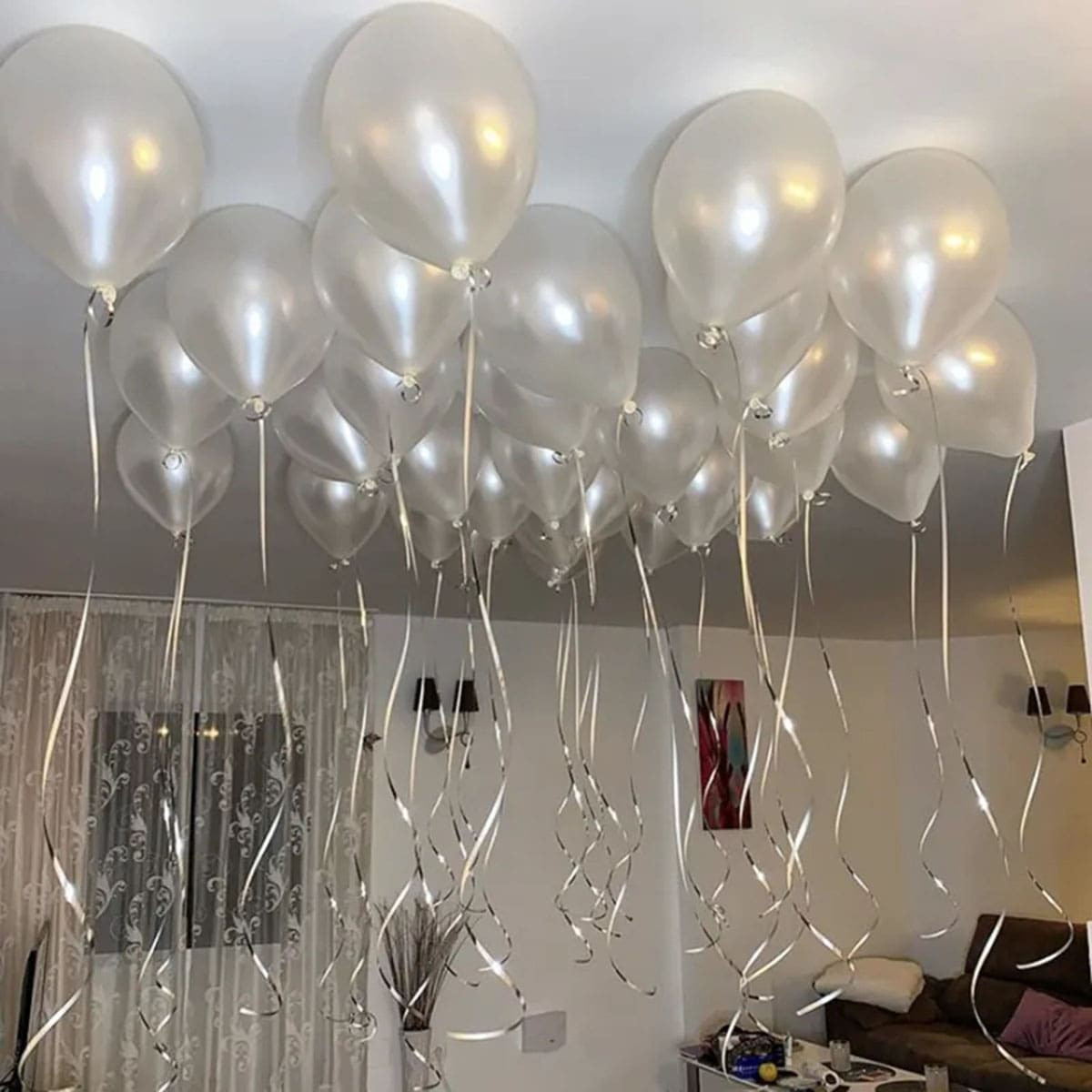 10-Inch Pearl White Latex Balloons, Balloon Arch Wreath Room Decor, Birthday Party Wedding Venue ... | SHEIN