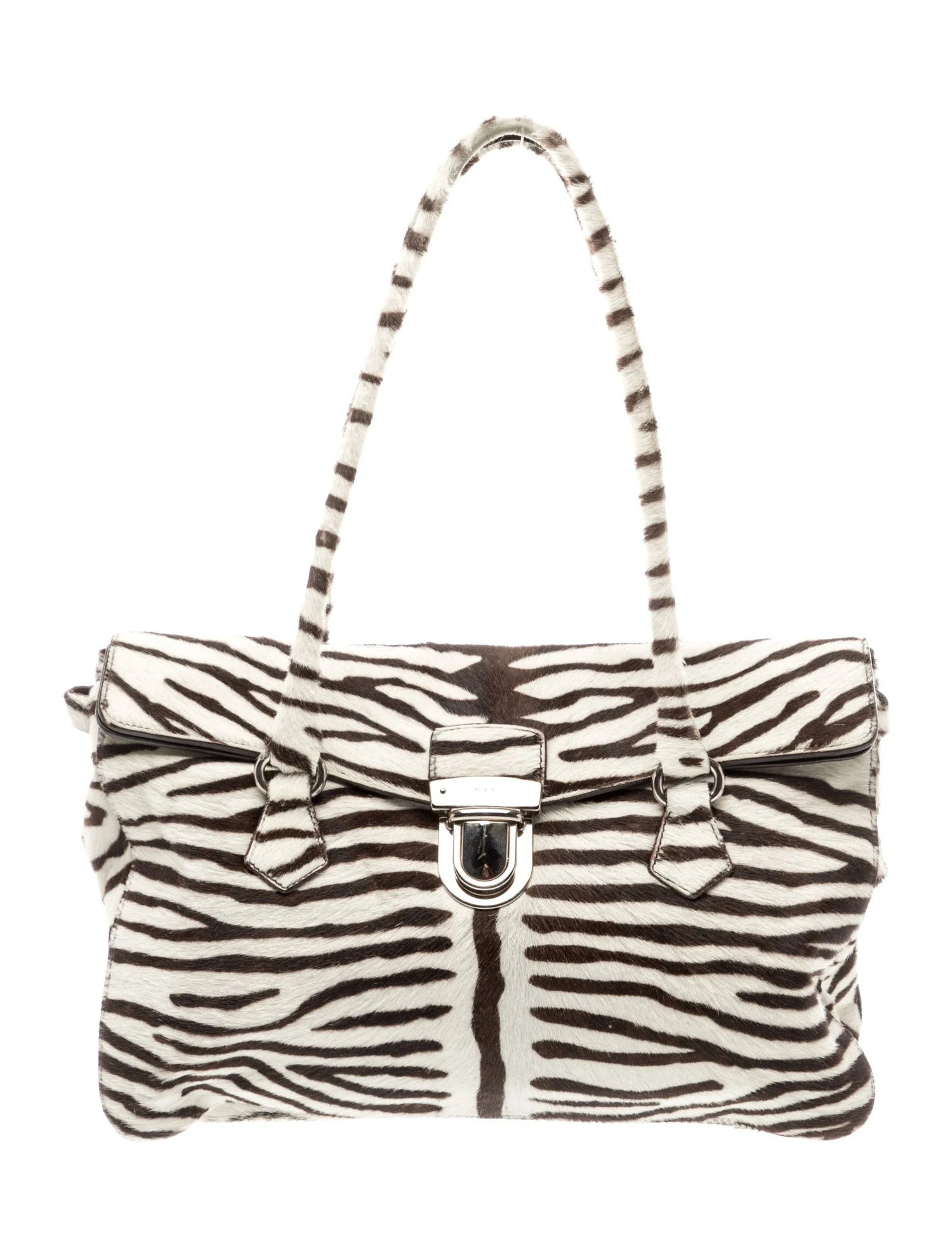 Prada Calf Hair Easy - Brown Shoulder Bags, Handbags - PRA1205986 | The RealReal | The RealReal