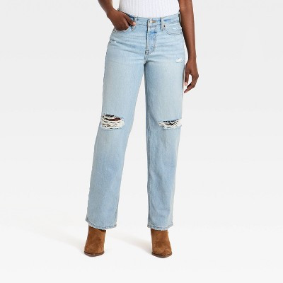 Women's Western Low-Rise Baggy Jeans - Universal Thread™ Light Wash 8 | Target